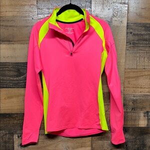 Brooks For Women Sz Small Equilibrium Technology Neon Pink Running Shirt Top